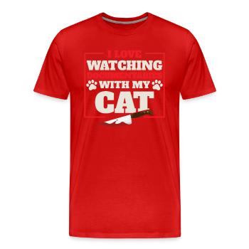 Documentary Reality Film Pet Lovers - Men's Premium Organic T-Shirt - red - Front - Damien (186cm)