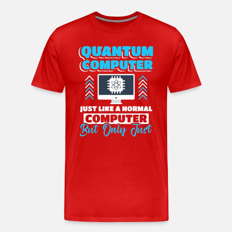 Quantencomputer Quantum Computing - Männer Premium Bio T-Shirt - Rot