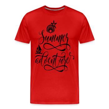 Summer adventure - Männer Premium Bio T-Shirt - Rot - Vorne - Damien (186cm)
