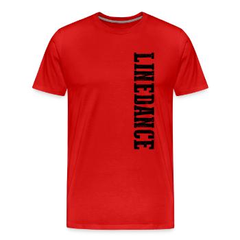 Linedance Line Dance Couple Dance Western Dance Gift - Men's Premium Organic T-Shirt - red - Front - Damien (186cm)
