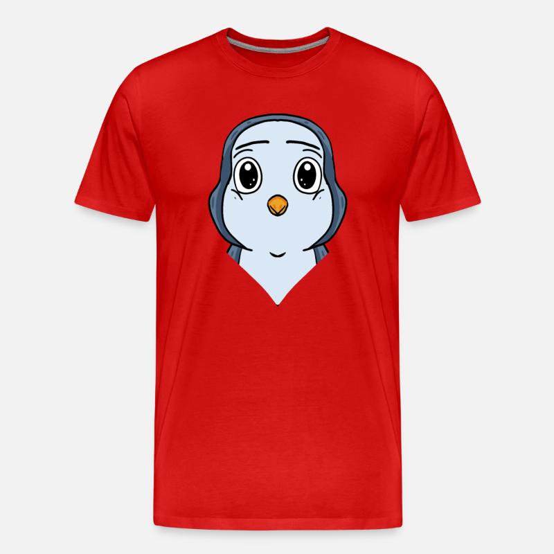 Pinguin - Männer Premium Bio T-Shirt - Rot