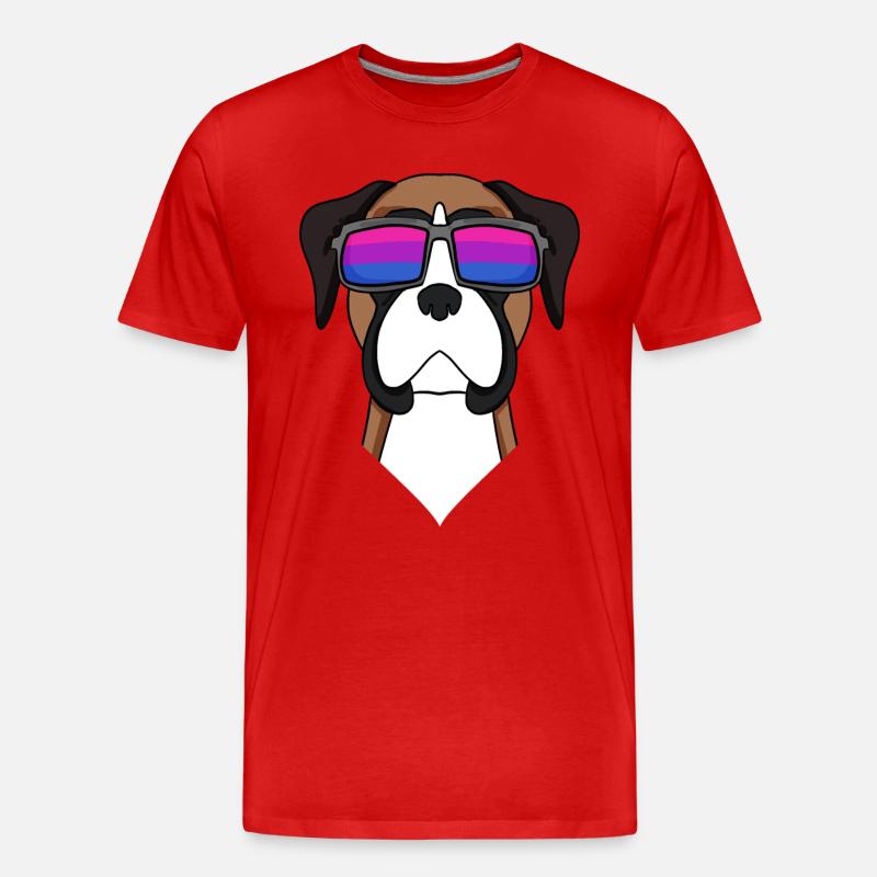 Bisexuell Deutscher Boxer Hund Geschenk - Männer Premium Bio T-Shirt - Rot