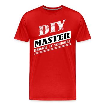 DIY Master - Men's Premium Organic T-Shirt - red - Front - Damien (186cm)