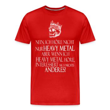 Heavy Metal Musik - Männer Premium Bio T-Shirt - Rot - Vorne - Damien (186cm)