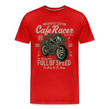 Cafe Racer - Männer Premium Bio T-Shirt - Rot - Vorne - Damien (186cm)