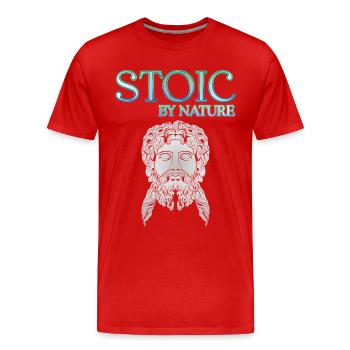 Stoic by Nature - Men's Premium Organic T-Shirt - red - Front - Damien (186cm)