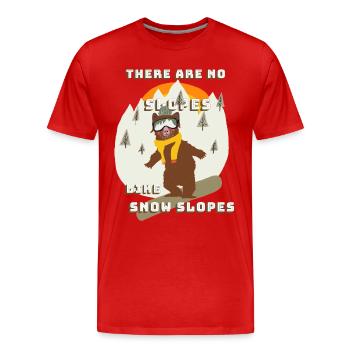slopes - Men's Premium Organic T-Shirt - red - Front - Damien (186cm)