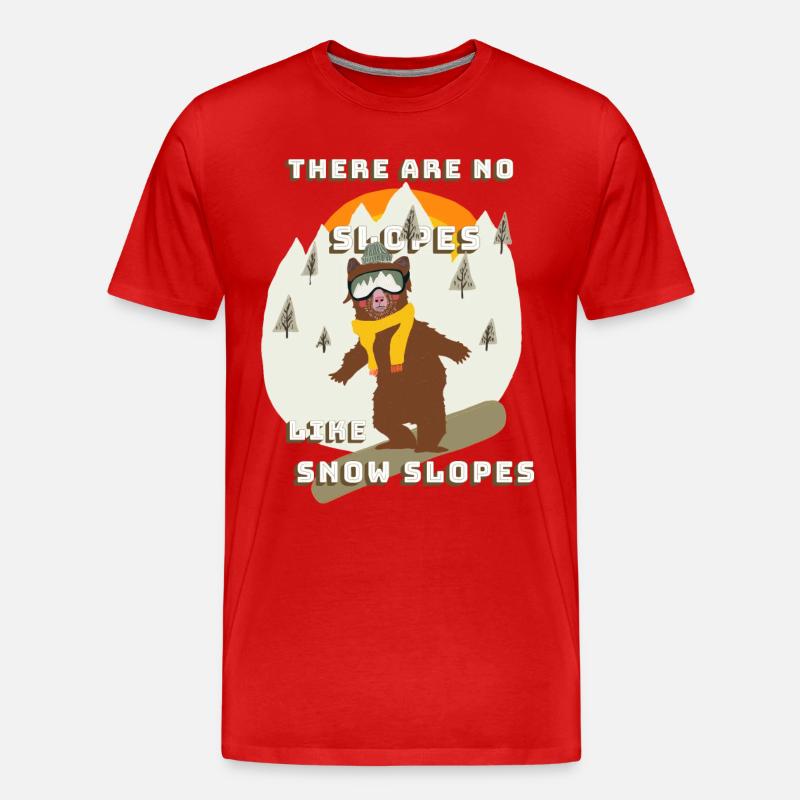 slopes - Männer Premium Bio T-Shirt - Rot