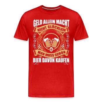 Bier kaufen - Männer Premium Bio T-Shirt - Rot - Vorne - Damien (186cm)