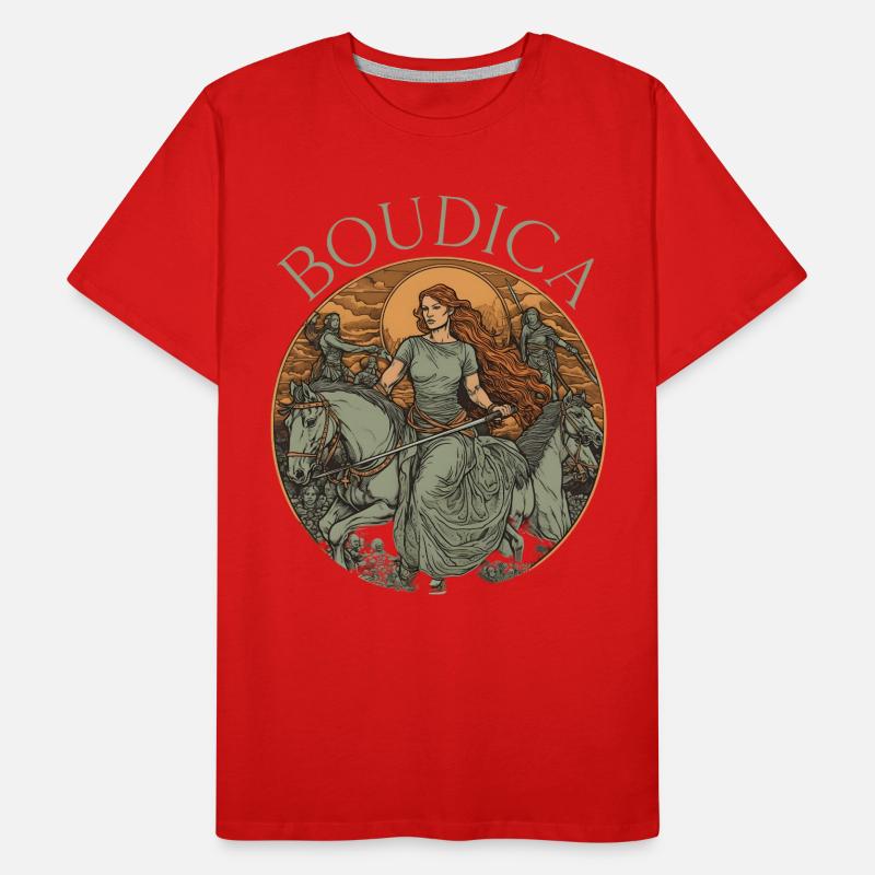 Boudica Boadicea Warior Queen Celtic Iceni Tribes Men's Premium Organic T-Shirt