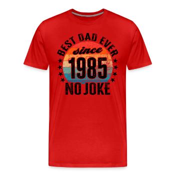 Bester Papa der Welt seit 1985 Vatertag - Männer Premium Bio T-Shirt - Rot - Vorne - Damien (186cm)