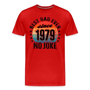 Best dad in the world since 1979 Father's Day - Men's Premium Organic T-Shirt - red - Front - Damien (186cm)
