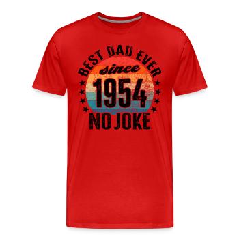 Best dad in the world since 1954 Father's Day - Men's Premium Organic T-Shirt - red - Front - Damien (186cm)