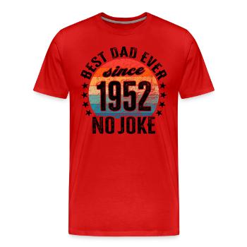Bester Papa der Welt seit 1952 Vatertag - Männer Premium Bio T-Shirt - Rot - Vorne - Damien (186cm)
