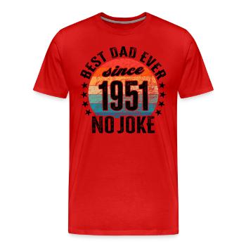 Bester Papa der Welt seit 1951 Vatertag - Männer Premium Bio T-Shirt - Rot - Vorne - Damien (186cm)