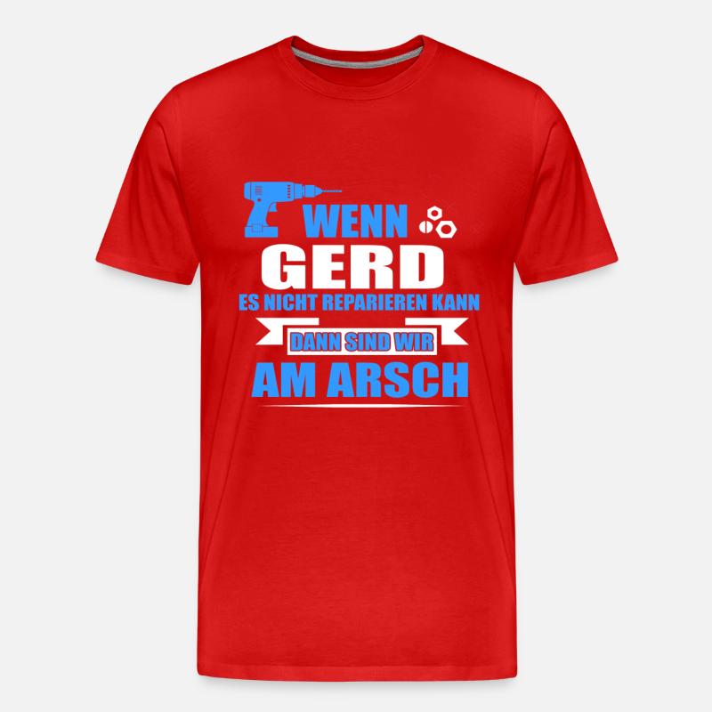 GERD -Geschenk - Männer Premium Bio T-Shirt - Rot