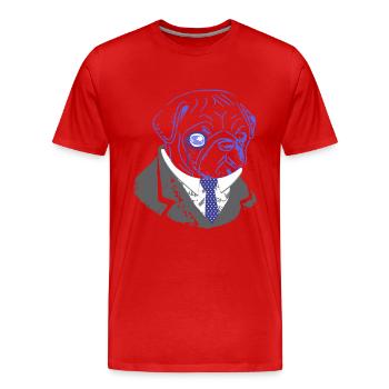 Chiens chiens chien chien chien cadeau - T-shirt bio Premium Homme - rouge - Devant - Damien (186cm)