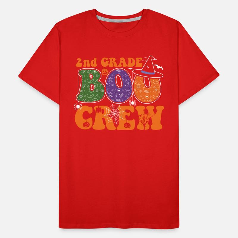 2nd Class Boo Crew Ghostly Pumpkin Monsters Men's Premium Organic T-Shirt