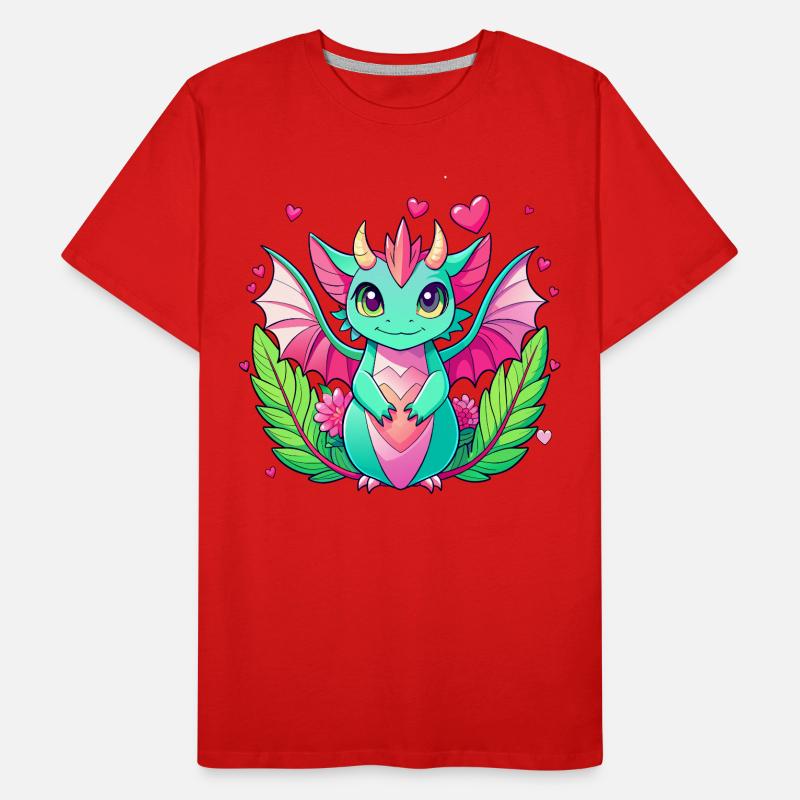 Farbenfroher Drache Männer Premium Bio T-Shirt