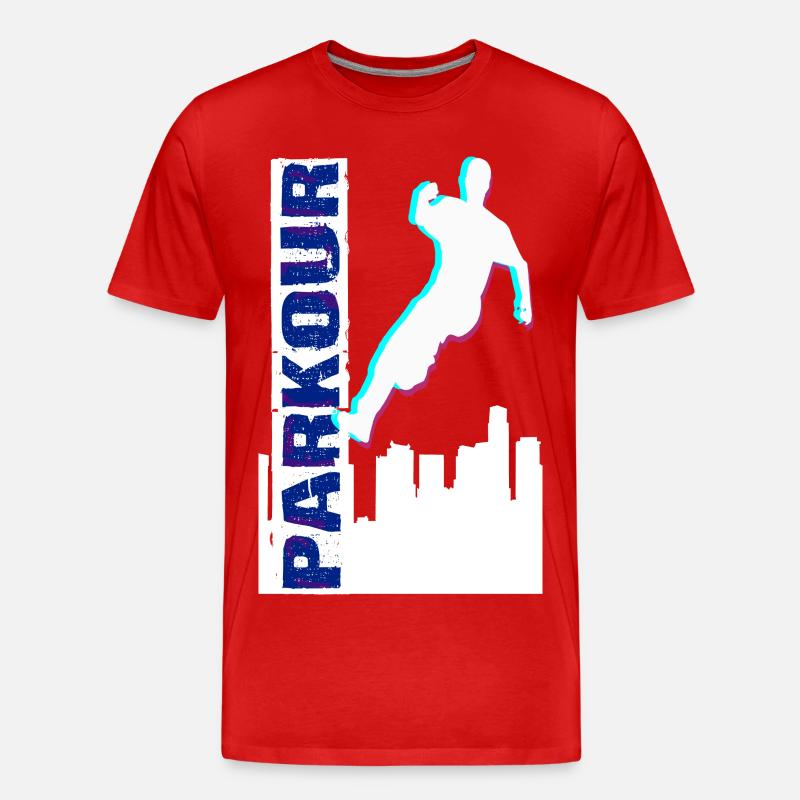 Parkour - Männer Premium Bio T-Shirt - Rot