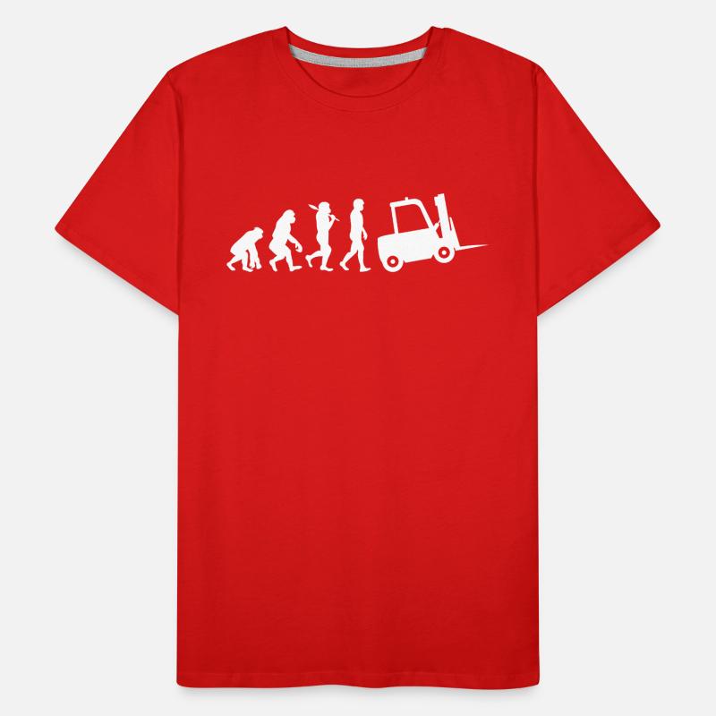 Evolution du conducteur de chariot élévateur avec chemise de chariot élévateur T-shirt bio Premium Homme