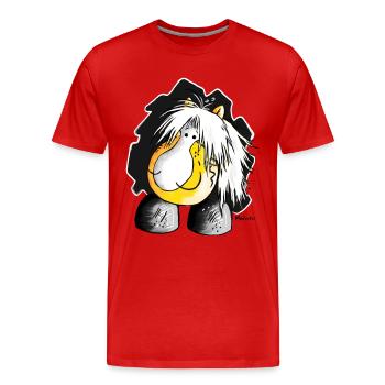 Haflinger - Avelignese - Cheval - T-shirt bio Premium Homme - rouge - Devant - Damien (186cm)