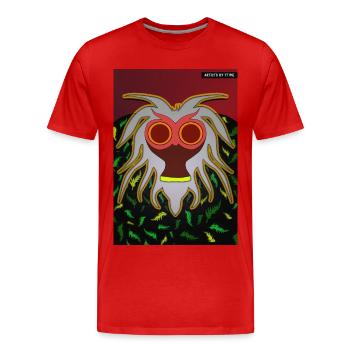 Unique character top novelty artisto by 7TIME - Men's Premium Organic T-Shirt - red - Front - Damien (186cm)
