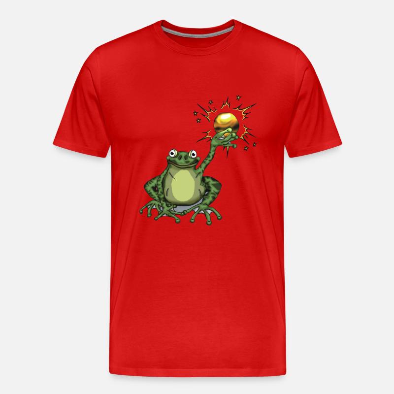 Froschkönig - Männer Premium Bio T-Shirt - Rot