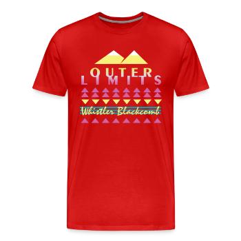 Outer Limits - Männer Premium Bio T-Shirt - Rot - Vorne - Damien (186cm)