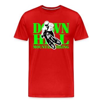 Downhill - Mountainbiking - T-shirt bio Premium Homme - rouge - Devant - Damien (186cm)