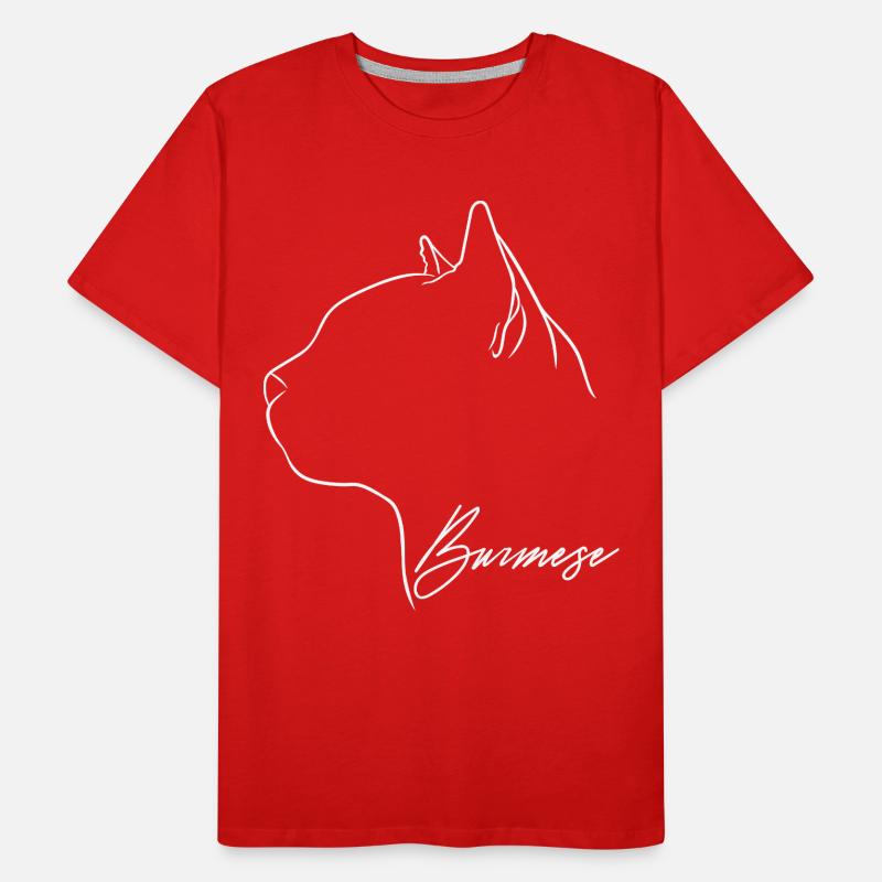 Profil Birman Chat Cat Wilsigns T-shirt bio Premium Homme
