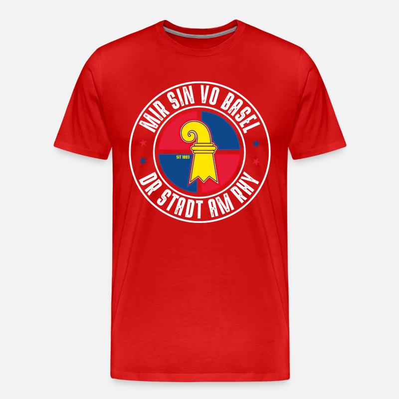 BASEL - Männer Premium Bio T-Shirt - Rot