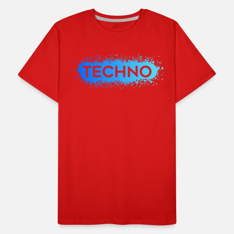 Techno Techno Bleu Splat T-shirt bio Premium Homme