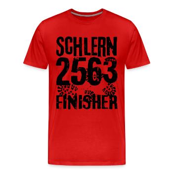 Sciliar Sciliar 2563 Finisher Dolomites Wanderer - T-shirt bio Premium Homme - rouge - Devant - Damien (186cm)