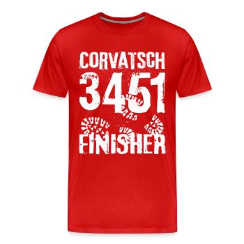 Piz Corvatsch Graubünden Bernina Group Engadin - Men's Premium Organic T-Shirt - red - Front - Damien (186cm)