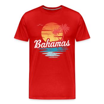 Bahamas - T-shirt bio Premium Homme - rouge - Devant - Damien (186cm)