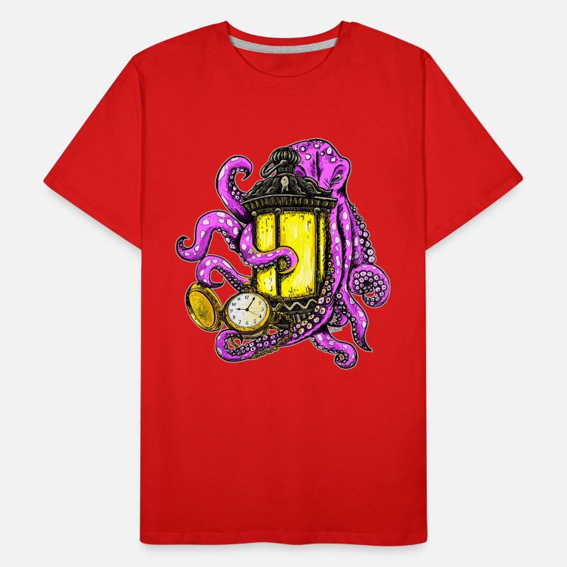 steampunk octopus Men's Premium Organic T-Shirt