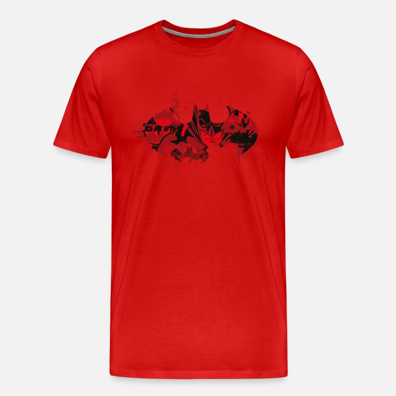 Batman Logo Rot - Männer Premium Bio T-Shirt - undefined