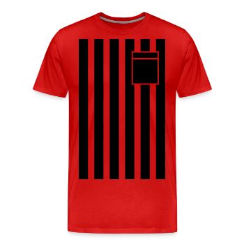 Arbitre Arbitre Costume Football Carnaval - T-shirt bio Premium Homme - rouge - Devant - Damien (186cm)