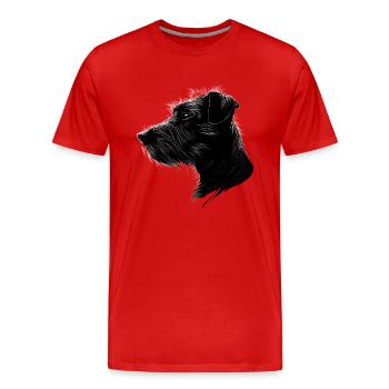 Hunde Dogs Hund Dog Irish Wolfhound - Männer Premium Bio T-Shirt - Rot - Vorne - Damien (186cm)
