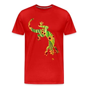 Lézard E 110 - T-shirt bio Premium Homme - rouge - Devant - Damien (186cm)