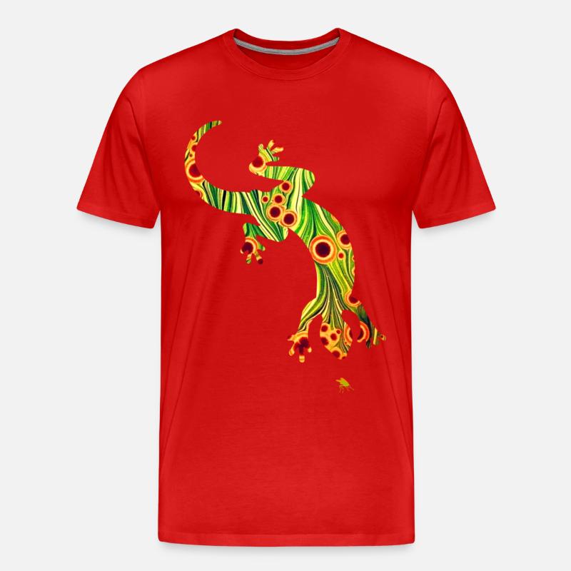 eidechse e 110 - Männer Premium Bio T-Shirt - Rot