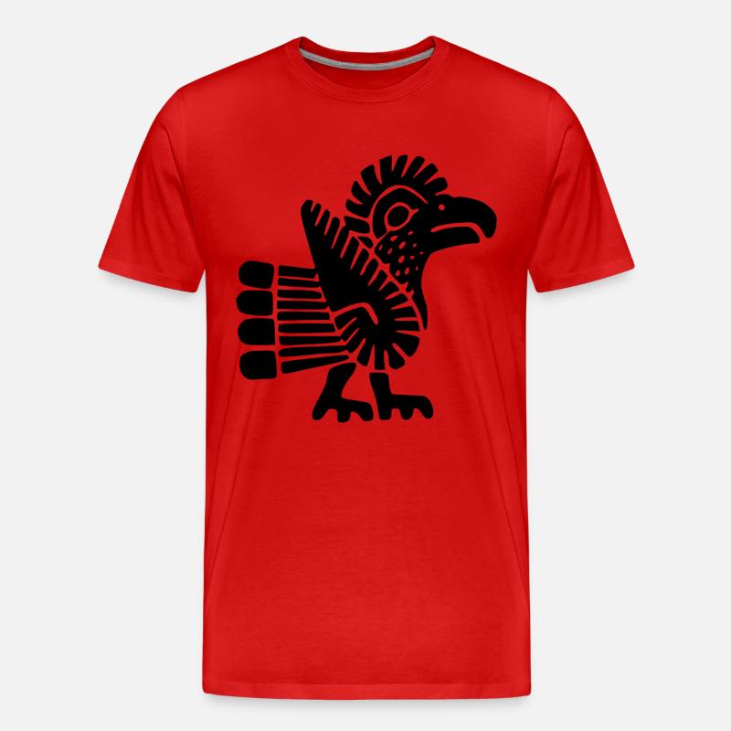 Vogel Maya - Männer Premium Bio T-Shirt - Rot