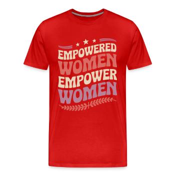 Empowered Women | Feminist statement - Men's Premium Organic T-Shirt - red - Front - Damien (186cm)