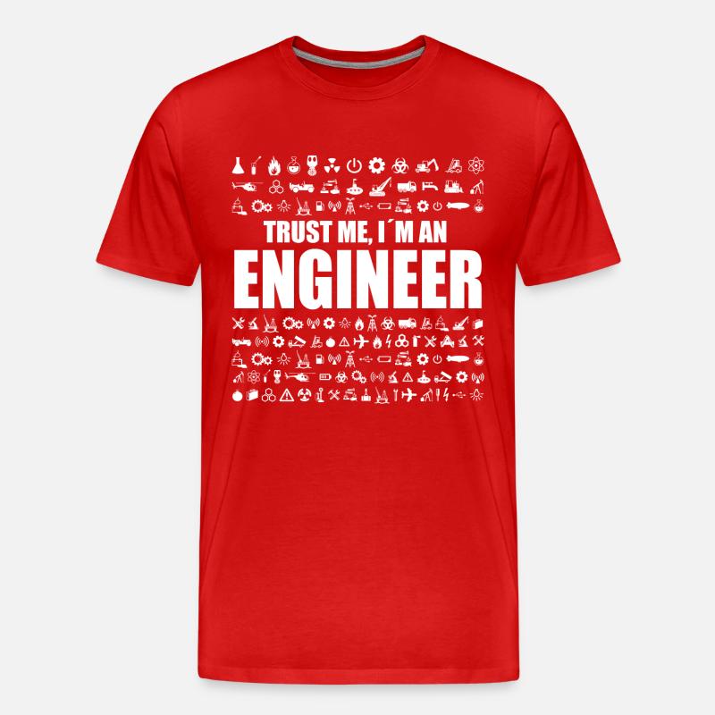 Trust Me Engineer new - Männer Premium Bio T-Shirt - Rot