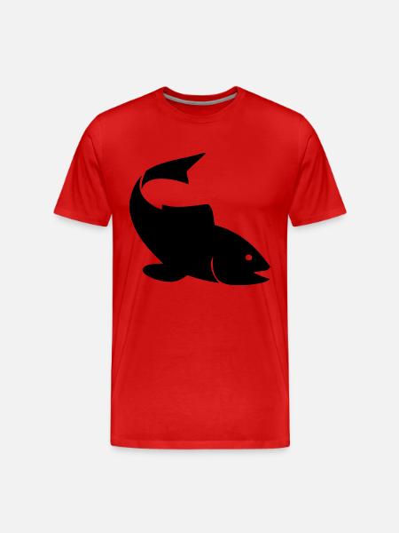 fish fishing - Männer Premium Bio T-Shirt - Rot