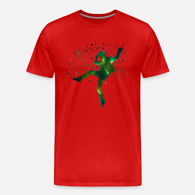 Galaxy Dancer - Männer Premium Bio T-Shirt - Rot