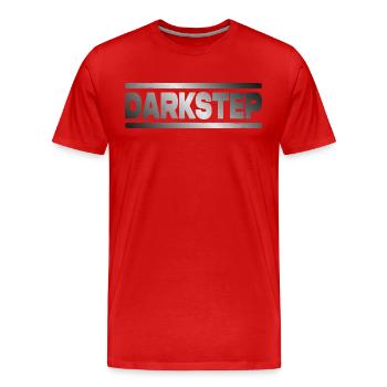 Darkstep Junglist DNB Drum and Bass - Men's Premium Organic T-Shirt - red - Front - Damien (186cm)