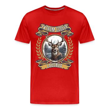 Bavaria Deer Deer Lausbua Replacement Leather Pants Kids - Men's Premium Organic T-Shirt - red - Front - Damien (186cm)