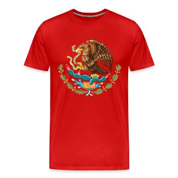 mexico_coat_of_arms - Men's Premium Organic T-Shirt - red - Front - Damien (186cm)